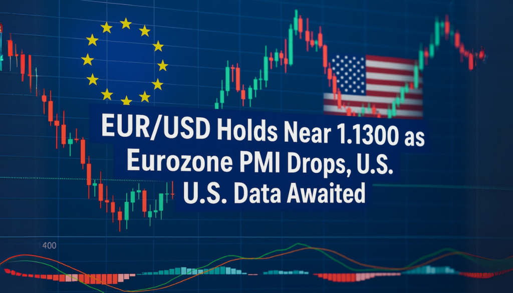 EUR/USD Holds Near 1.1300 as Eurozone PMI Drops, U.S. Data Awaited