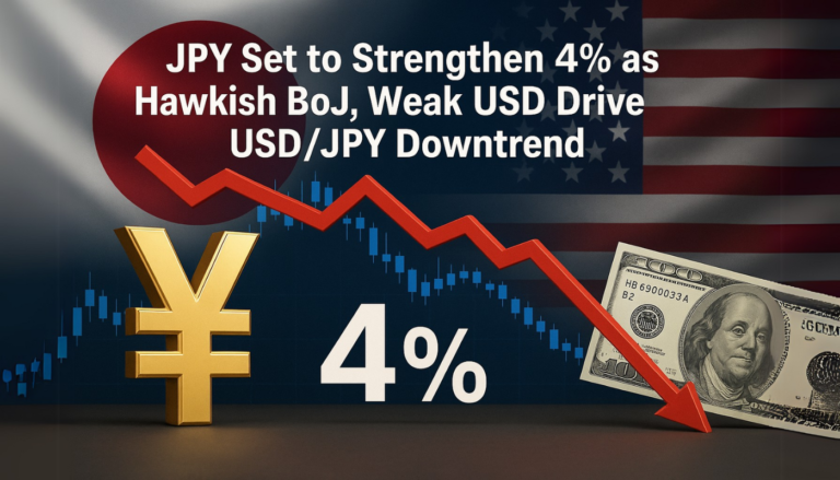 JPY Set to Strengthen 4% as Hawkish BoJ, Weak USD Drive USD/JPY Downtrend