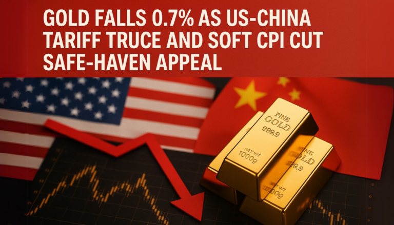 Gold Falls 0.7% as US-China Tariff Truce and Soft CPI Cut Safe-Haven Appeal
