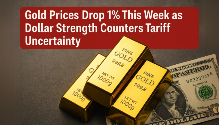 Gold Prices Drop 1% This Week as Dollar Strength Counters Tariff Uncertainty