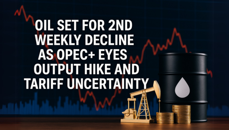 Oil Set for 2nd Weekly Decline as OPEC+ Eyes Output Hike and Tariff Uncertainty