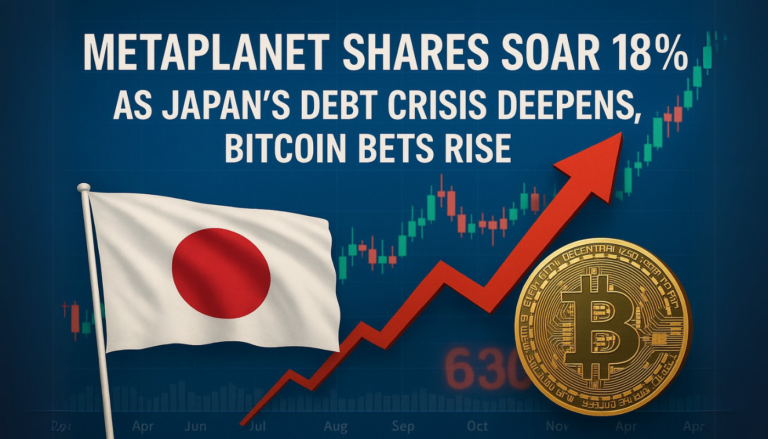 Metaplanet Shares Soar 18% as Japan’s Debt Crisis Deepens, Bitcoin Bets Rise