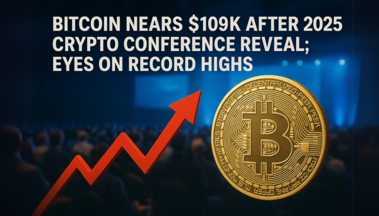 Bitcoin Nears $109K After 2025 Crypto Conference Reveal; Eyes on Record Highs