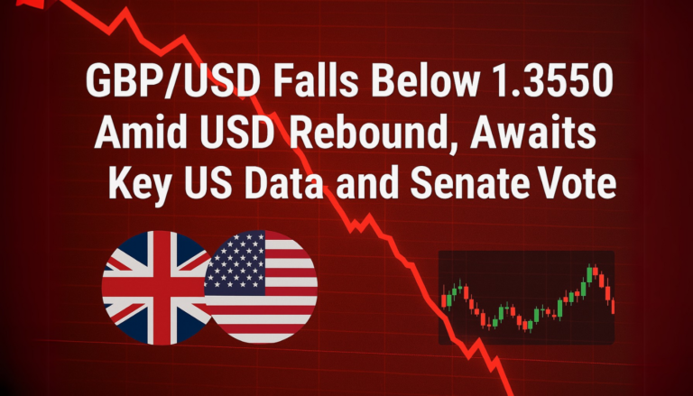 GBP/USD Falls Below 1.3550 Amid USD Rebound, Awaits Key US Data and Senate Vote