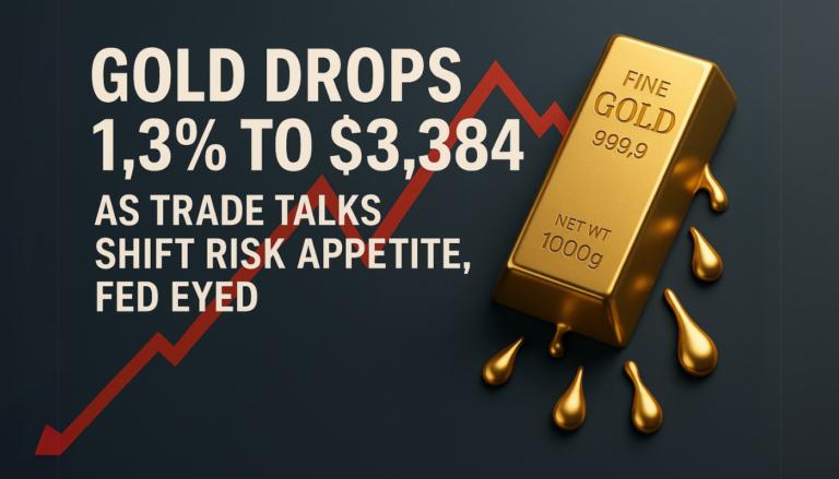 Gold prices sink as US-China trade talks boost risk; Fed in focus
