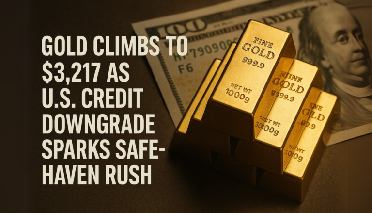 Gold Climbs to $3,217 as U.S. Credit Downgrade Sparks Safe-Haven Rush
