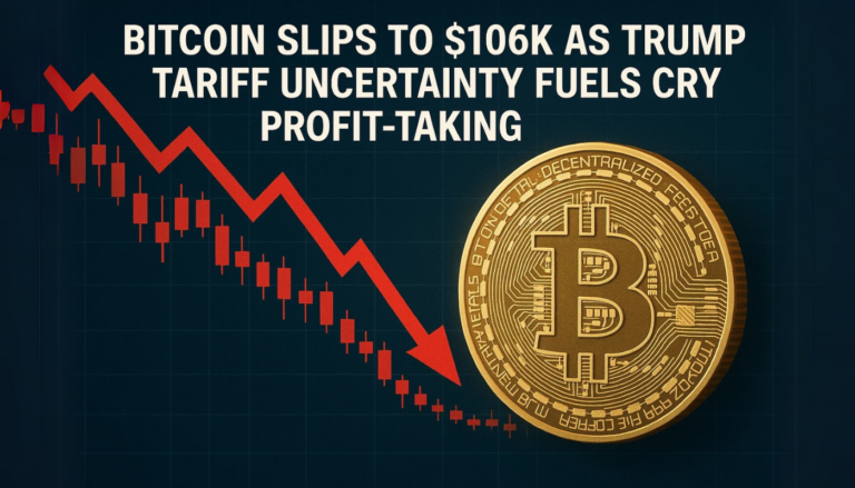 Bitcoin Slips to $106K as Trump Tariff Uncertainty Fuels Crypto Profit-Taking