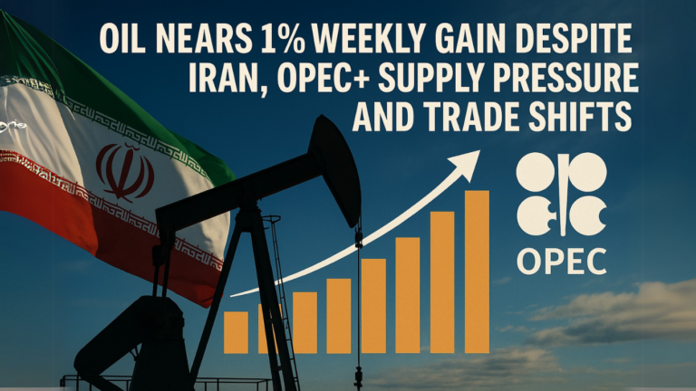 Oil Nears 1% Weekly Gain Despite Iran, OPEC+ Supply Pressure and Trade Shifts