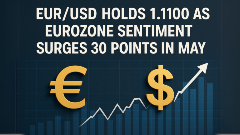 EUR/USD Holds 1.1100 as Eurozone Sentiment Surges 30 Points in May