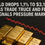 Gold Drops 1.1% to $3,141 as Trade Truce and Fed Signals Pressure Market