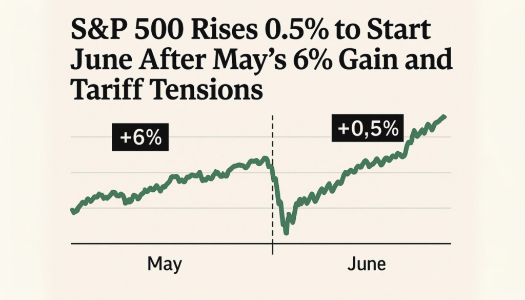 S&P 500 Rises 0.5% to Start June After May’s 6% Gain and Tariff Tensions