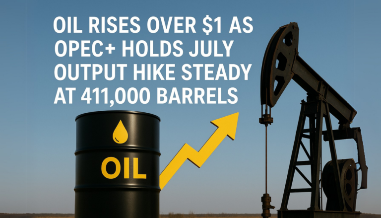 Oil Rises Over $1 as OPEC+ Holds July Output Hike Steady at 411,000 Barrels