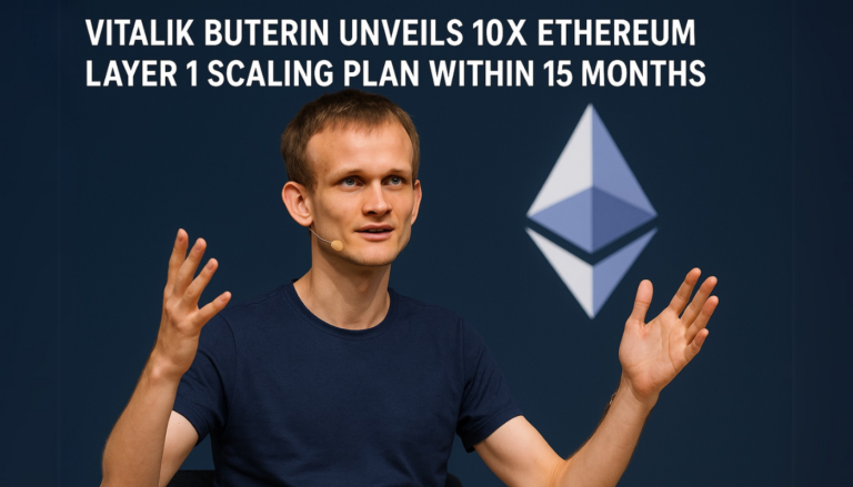 Vitalik Buterin Unveils 10X Ethereum Layer 1 Scaling Plan Within 15 Months