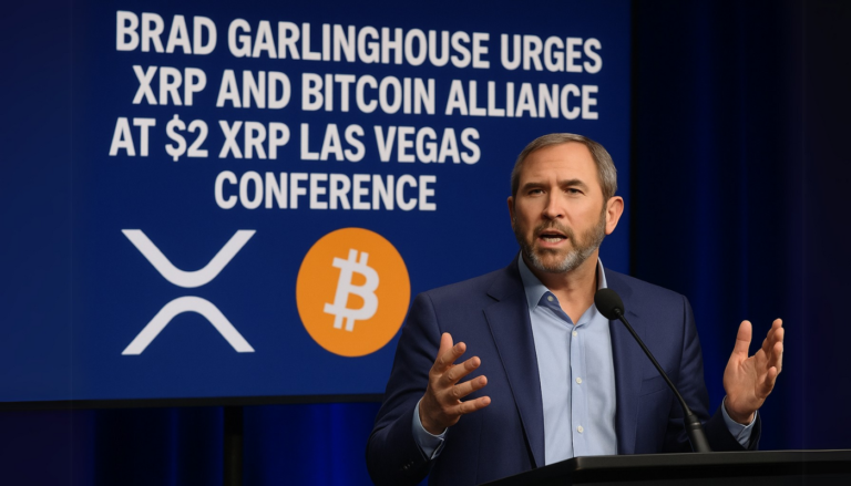 Brad Garlinghouse Urges XRP and Bitcoin Alliance at $2 XRP Las Vegas Conference