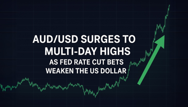 AUD/USD Surges to Multi-Day Highs as Fed Rate Cut Bets Weaken the US Dollar