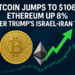 Bitcoin Jumps to $106K, Ethereum Up 8% After Trump’s Israel-Iran Truce