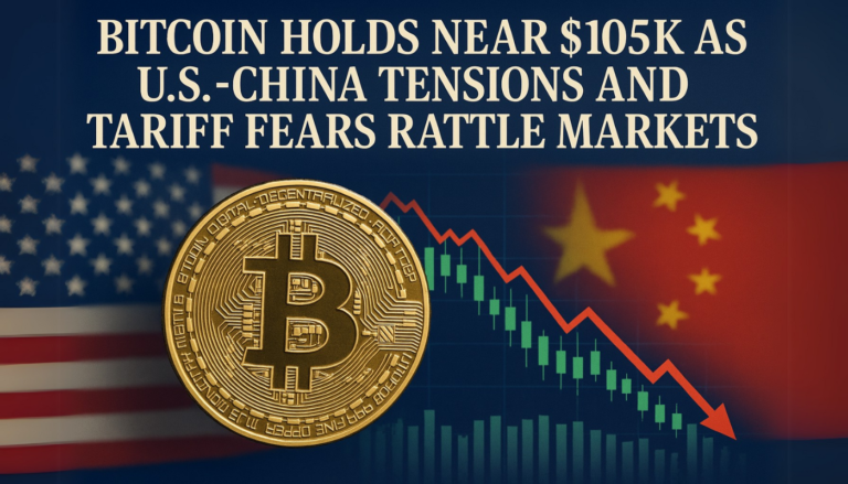 Bitcoin Holds Near $105K as U.S.-China Tensions and Tariff Fears Rattle Markets