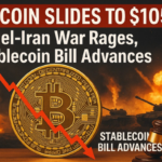 Bitcoin Slides to $105K as Israel-Iran War Rages, Stablecoin Bill Advances