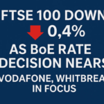 FTSE 100 Down 0.4% as BoE Rate Decision Nears; Vodafone, Whitbread in Focus