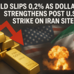 Gold Slips 0.2% as Dollar Strengthens Post U.S. Strike on Iran Sites