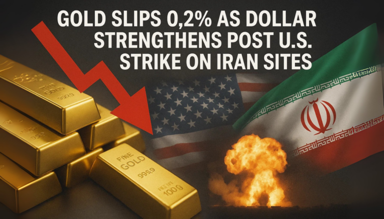 Gold Slips 0.2% as Dollar Strengthens Post U.S. Strike on Iran Sites