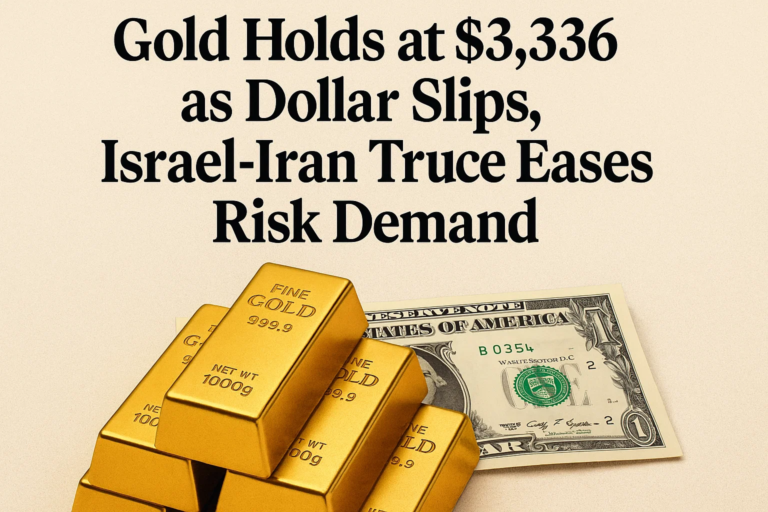 Gold Holds at $3,336 as Dollar Slips, Israel-Iran Truce Eases Risk Demand