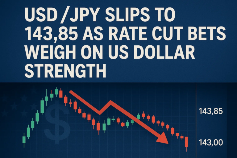 USD/JPY Slips to 143.85 as Rate Cut Bets Weigh on US Dollar Strength