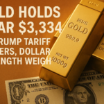 Gold Holds Near $3,334 as Trump Tariff Letters, Dollar Strength Weigh