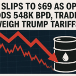 Oil Slips to $69 as OPEC+ Adds 548K BPD, Traders Weigh Trump Tariffs