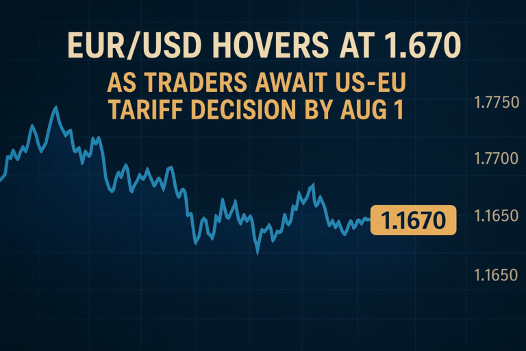 EUR/USD Hovers at 1.1670 as Traders Await US-EU Tariff Decision by Aug 1