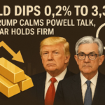 Gold Dips 0.2% to $3,342 as Trump Calms Powell Talk, Dollar Holds Firm