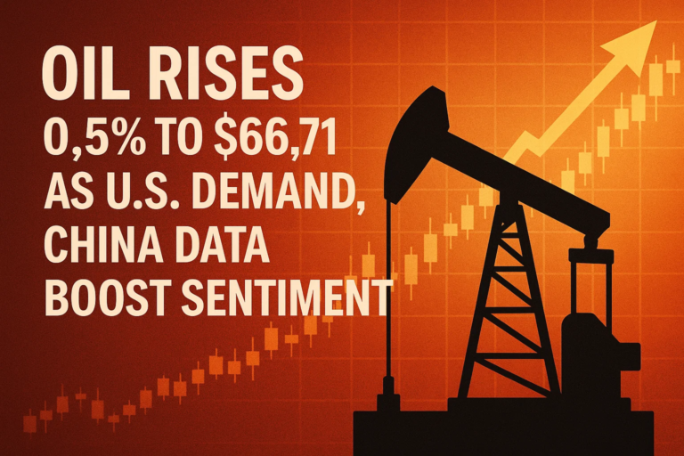Oil Rises 0.5% to $66.71 as U.S. Demand, China Data Boost Sentiment