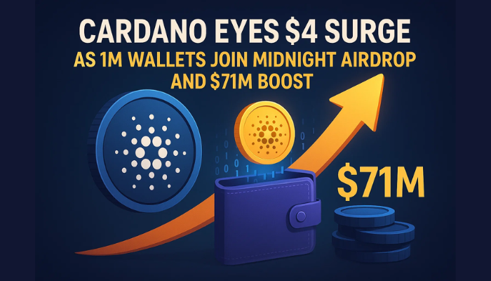 Cardano Eyes $4 Surge as 1M Wallets Join Midnight Airdrop and $71M Boost