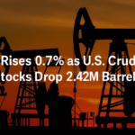 Oil Rises 0.7% as U.S. Crude Stocks Drop 2.42M Barrels