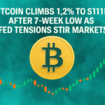 Bitcoin Climbs 1.2% to $111K After 7-Week Low as Fed Tensions Stir Markets