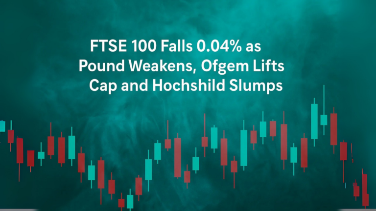 FTSE 100 Falls 0.04% as Pound Weakens, Ofgem Lifts Cap and Hochschild Slumps
