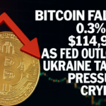 Bitcoin Falls 0.3% to $114,990 as Fed Outlook, Ukraine Talks Pressure Crypto