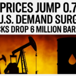 Oil Prices Jump 0.7% as U.S. Demand Surges, Stocks Drop 6 Million Barrels