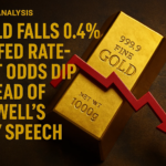 Gold Falls 0.4% as Fed Rate-Cut Odds Dip Ahead of Powell’s Key Speech