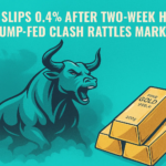 Gold Slips 0.4% After Two-Week High as Trump-Fed Clash Rattles Markets