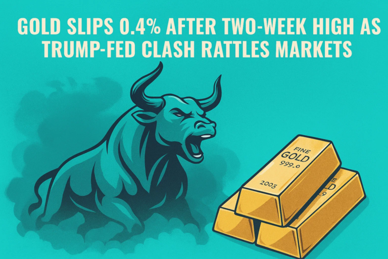 Gold Slips 0.4% After Two-Week High as Trump-Fed Clash Rattles Markets