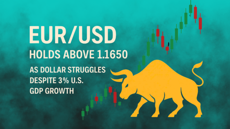 EUR/USD Holds Above 1.1650 as Dollar Struggles Despite 3% U.S. GDP Growth