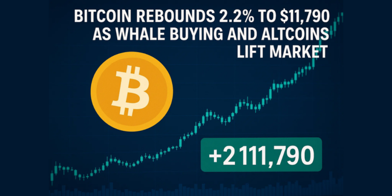 Bitcoin Rebounds 2.2% to $111,790 as Whale Buying and Altcoins Lift Market