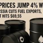 Oil Prices Jump 4% Weekly as Russia Cuts Fuel Exports, Brent Hits $69.55