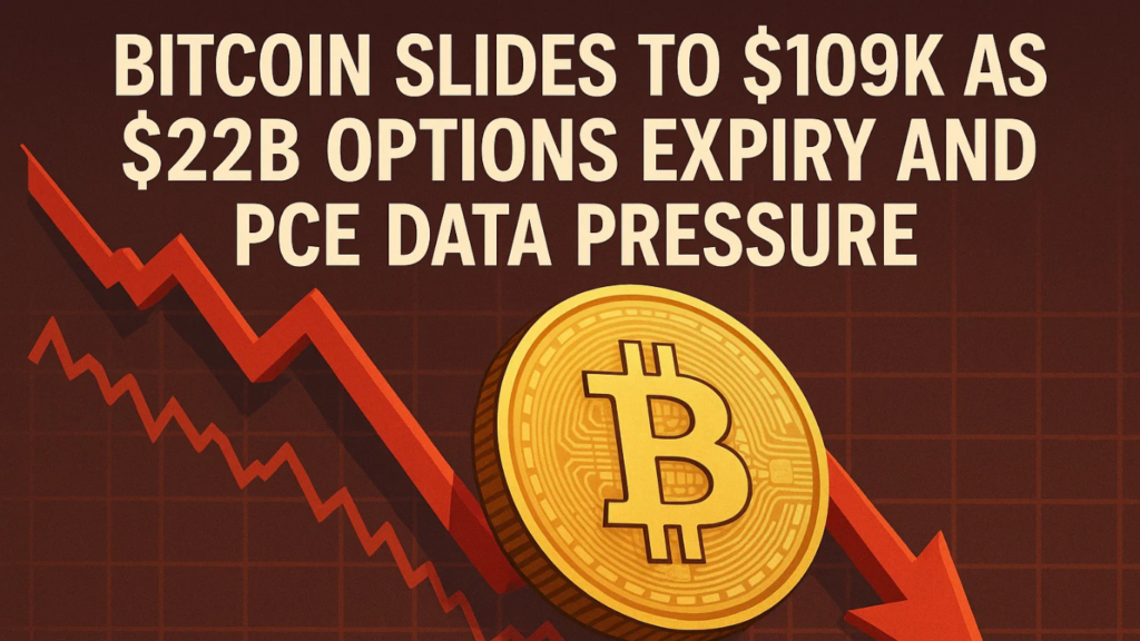 Bitcoin Slides to $109K as $22B Options Expiry and PCE Data Pressure
