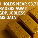 Gold Holds Near $3,713 as Traders Await U.S. GDP, Jobless Claims Data