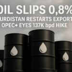 Oil Slips 0.8% as Kurdistan Restarts Exports, OPEC+ Eyes 137K bpd Hike