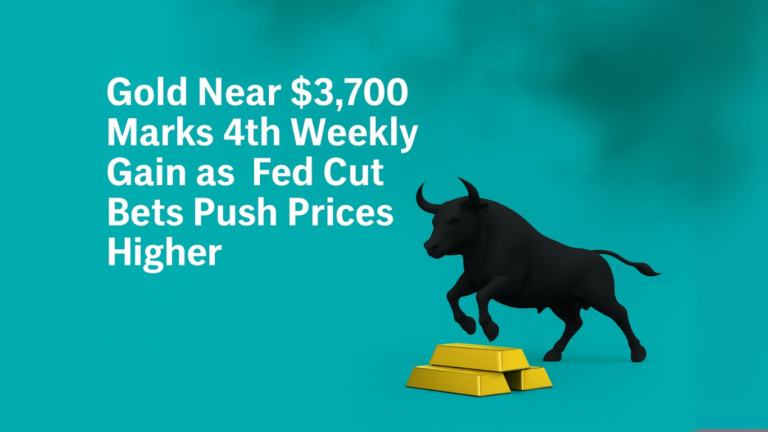 Gold Near $3,700 Marks 4th Weekly Gain as Fed Cut Bets Push Prices Higher