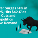 Silver Surges 14% in 2025, Hits $42.17 as Fed Cuts and Geopolitics Drive Demand