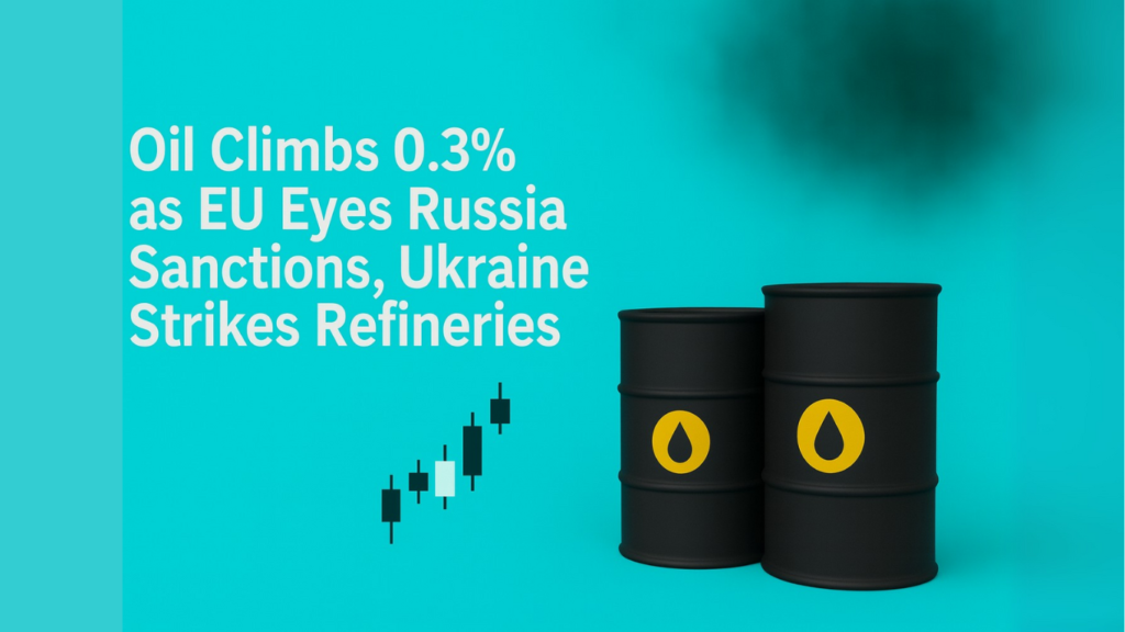 Oil Climbs 0.3% as EU Eyes Russia Sanctions, Ukraine Strikes Refineries
